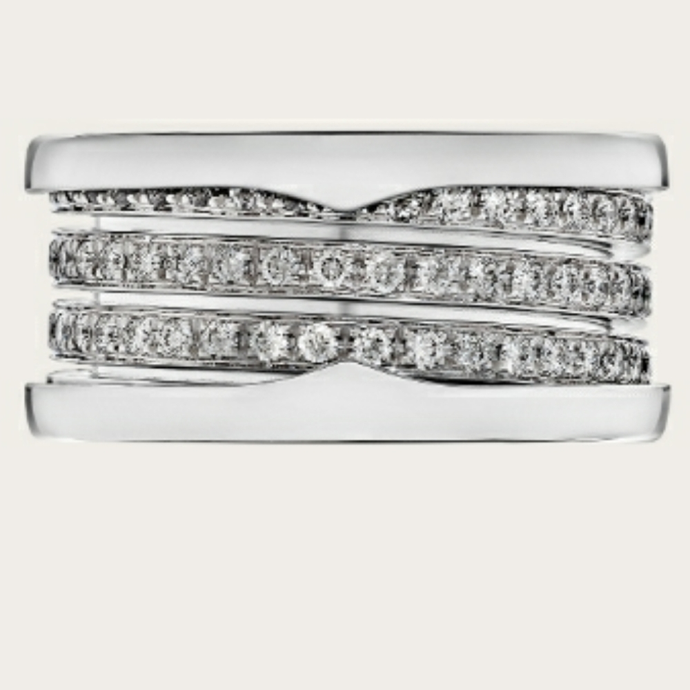 18k BULGARI Zero Ring with Diamonds - Picture 3 of 9